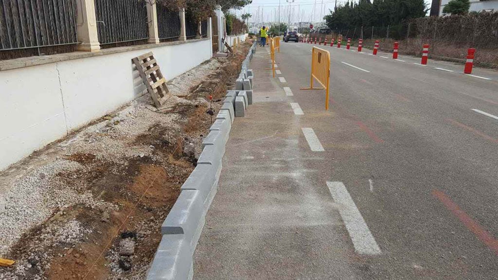 renovacion de aceras en la calle aldebaran