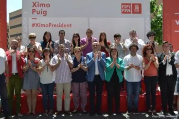 socialistas de denia durante un acto de la campana de 2015