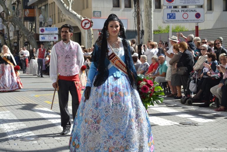 021 Ofrenda Fallas Dénia 2017 - Falla Camp Roig - Fallera Mayor