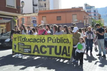 Manifestación por la educación pública en la Marina Alta