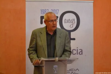 Vicent Grimalt durante el homenaje a Enriqueta Borrás