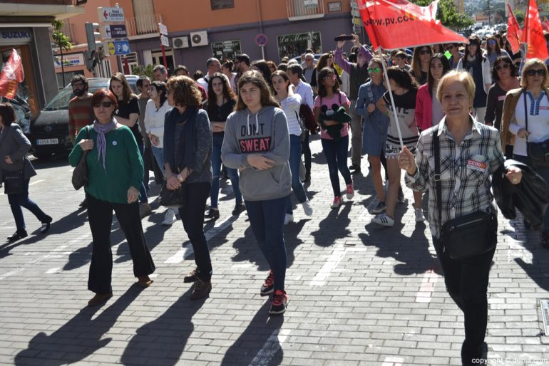 Manifestación por la educación pública en Dénia