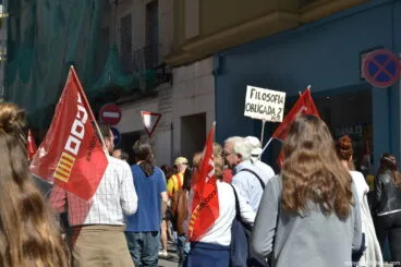 Pancartas de los manifestantes