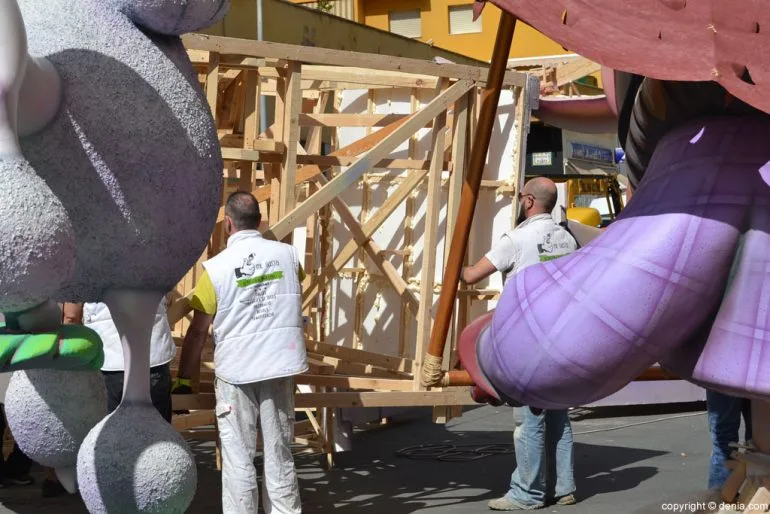 Plantà fallas Dénia 2017 - plantà falla París Pedrera
