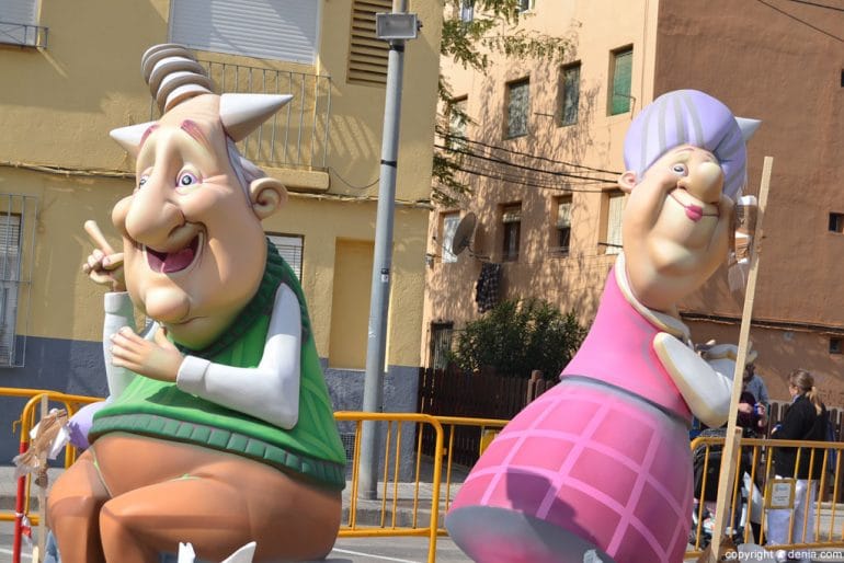 Segundo día de plantà en Dénia - falla Diana