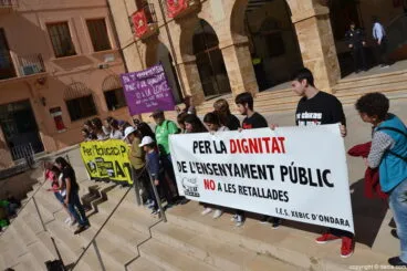 Manifestantes en Dénia