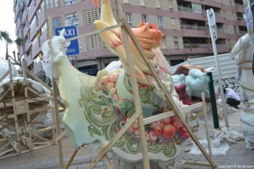 Plantà fallas Dénia 2017 – trabajos plantà falla Port Rotes