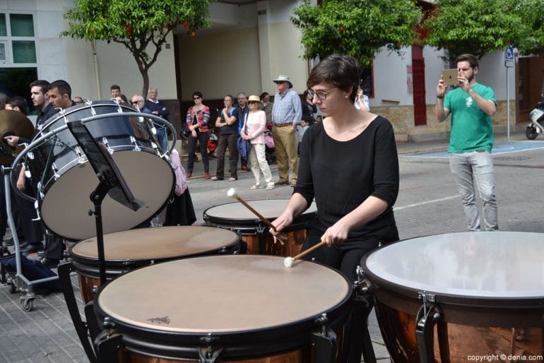 Concierto Banda de Dénia falla Saladar - percusión