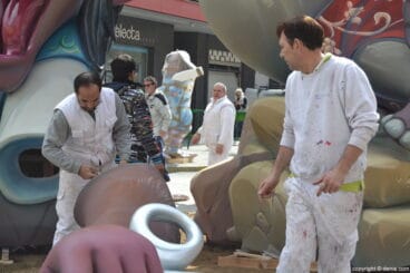 Segundo día de plantà en Dénia – falla Saladar