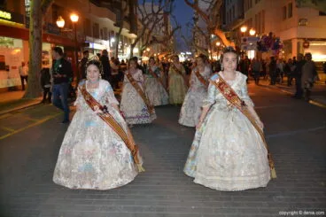 Desfile de bandas Fallas Dénia 2017 – Junta Local Fallera – Corte de honor infantil