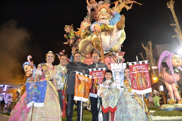 Premios fallas Dénia 2017 - Oeste celebrando el premio