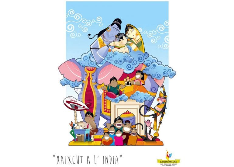 Boceto de la falla infantil de Campaments 2017 de rafa Cheli