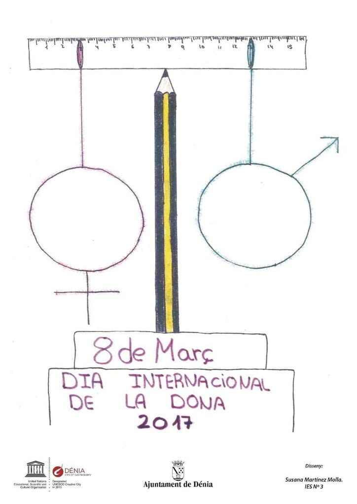 Numerosas actividades en Dénia conmemoran el Día de la Mujer 1 cartel 8 de marzo denia 2017
