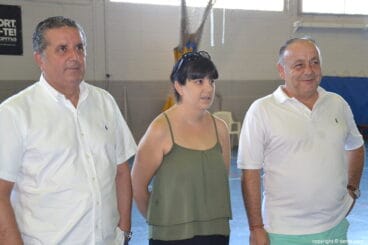 Ferreres, Tamarit y Tent en la presentación del Dénia Fútsal
