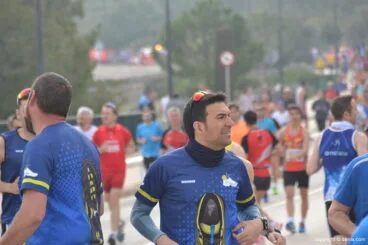 Miguel Ángel Martínez calentando