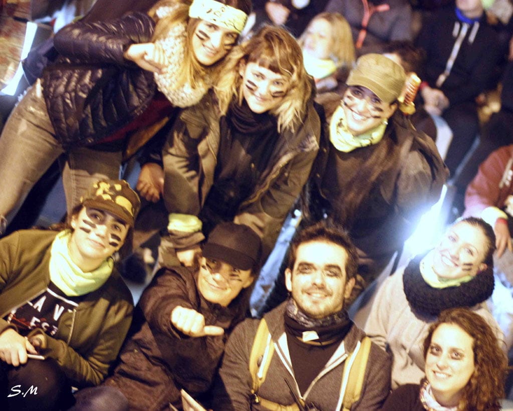 participantes en la noche zombie
