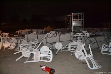 vuela la carpa del sopar de germanor de fallas