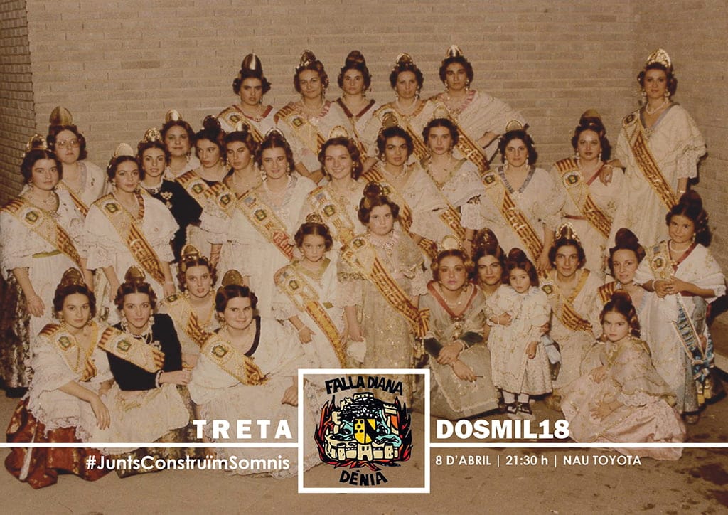 El buen ambiente reinó durante la <em>apuntà</em> de la Falla Diana 2 cartel de la treta 2018