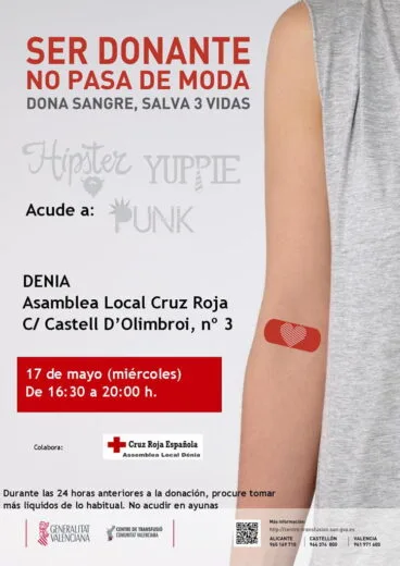 donacion de sangre en cruz roja denia