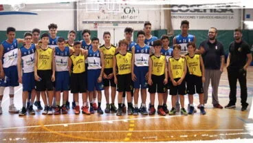 Infantil Masculino del Dénia Básquet en torneo de Monzón junto al CB Granollers