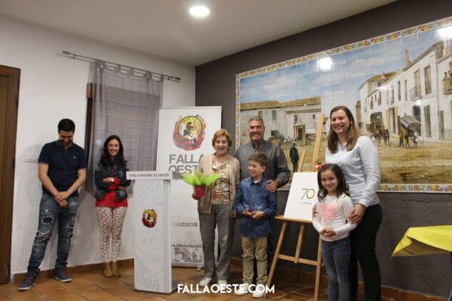 Claridad y sencillez para plasmar en una imagen los 70 años de la falla Oeste 8 presentacion del logo del 70 aniversario del oeste