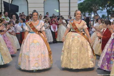 Despedida Falleras Mayores de Dénia 2017 – Llegada de las cortes de honor