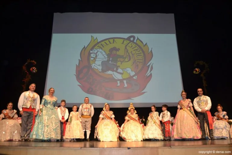 Despedida Falleras Mayores de Dénia 2017 - Cargos 2017 y 2018 de la falla Oeste