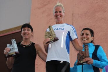 Anna Berglind en el podio