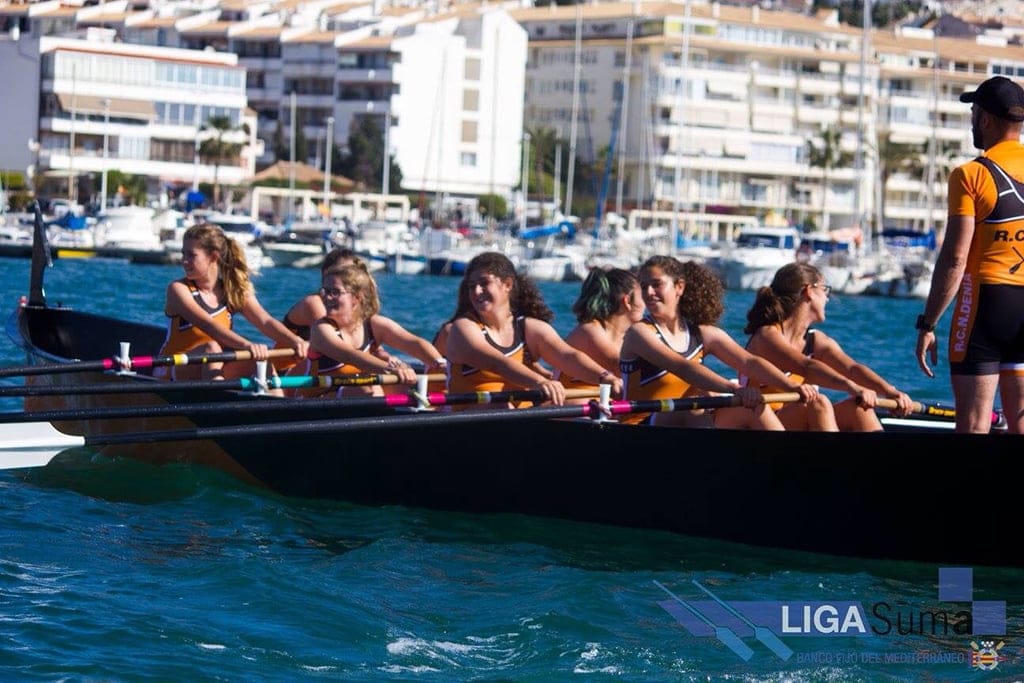 Podio para los equipos dianenses en la Liga SUMA de remo celebrada en Altea 1 cadetes del real club nautico denia