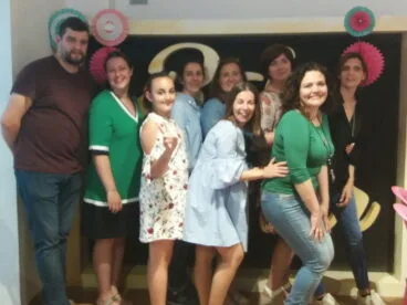 Cargos de Baix la mar con la delegación de infantiles