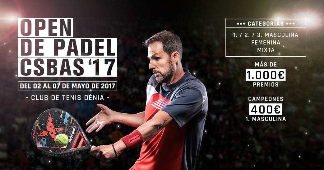 cartel open padel csbas 2017