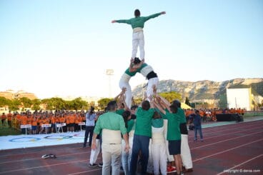 Figura y torre humana de la Muixeranga de Pego