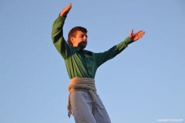 La parte alta de la Torre humana