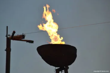 Llama olímpica en el pebetero