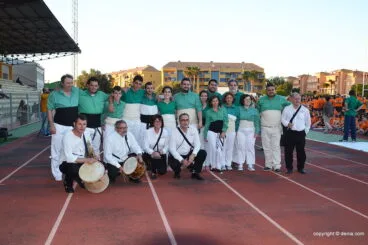 Miembros de la Muixeranga de Pego