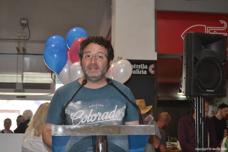 Óscar Mengual during the celebration of Europe Day
