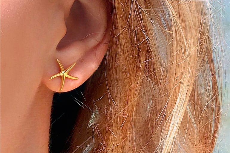 Pendiente de estrella de mar Qvilat