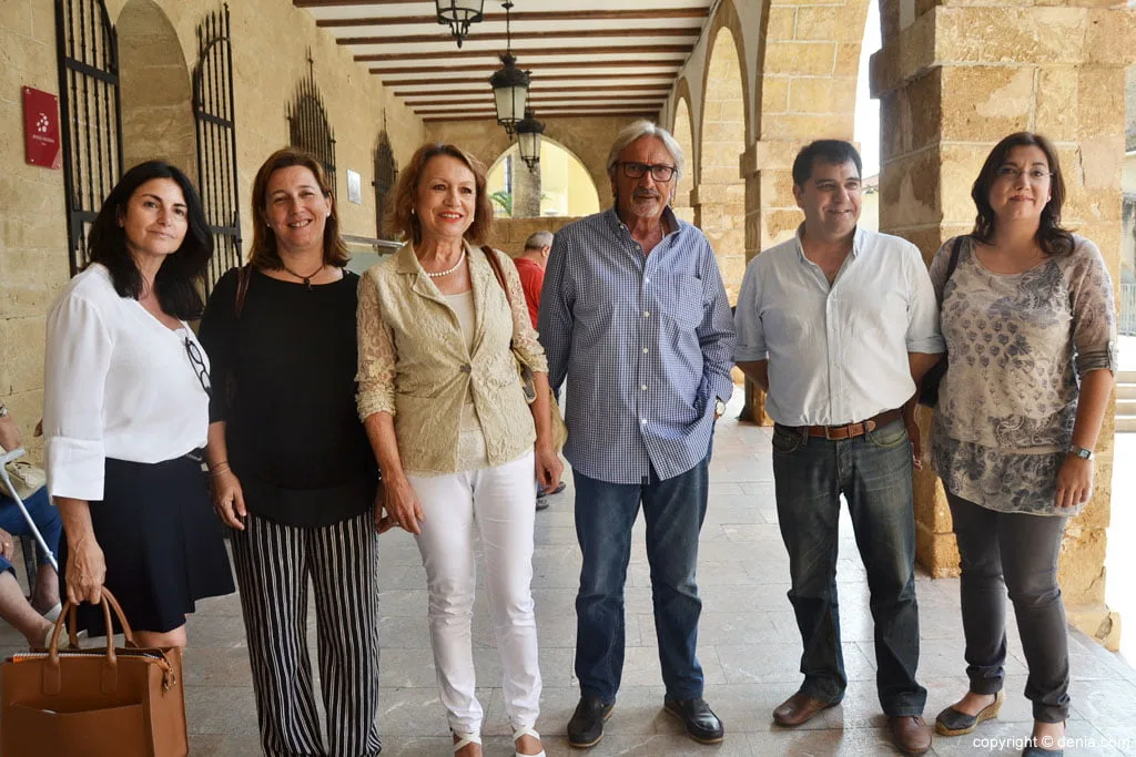 representantes de los empresarios de la ciudad tras la reunion mantenida en el ayuntamiento