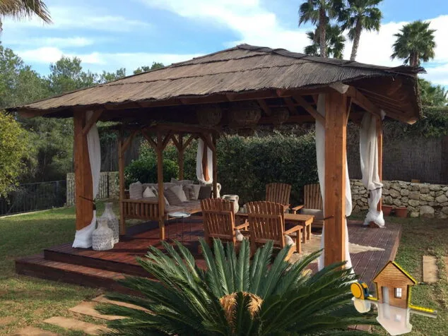 zona chill out con pergola bricomaderwood