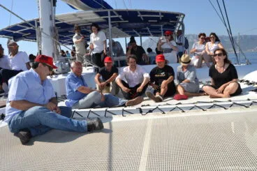 Dénia Pesca Turisme – Autoridades en el catamarán