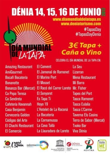Comercios participantes en el Día Mundial de la Tapa