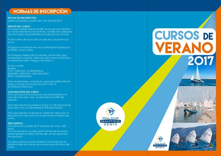 Curso de verano Real Club Náutico Dénia