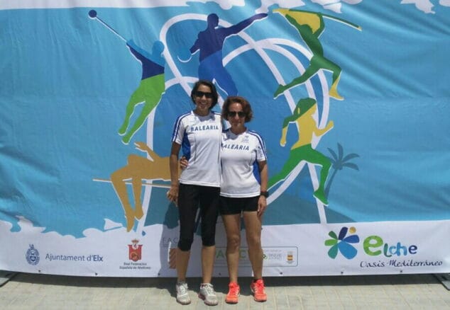 lili riva con mila ortega en el nacional de veteranos