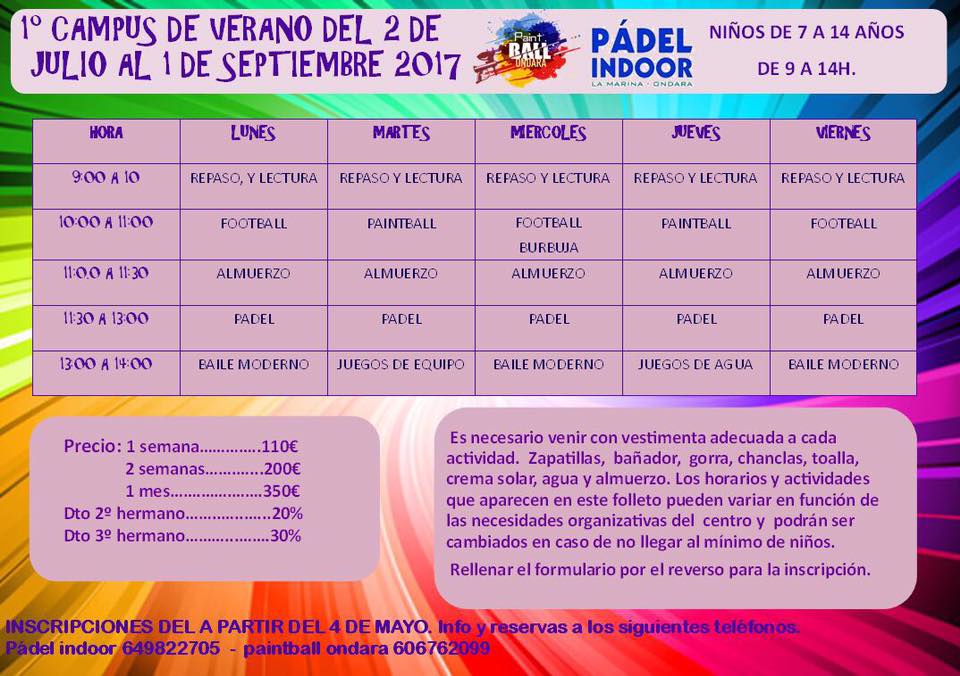 Inscripciones abiertas para el 1º Campus de Verano de Paintball Ondara 1 paintball ondara campus verano