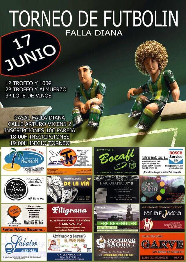 torneo de futbolin de la falla diana