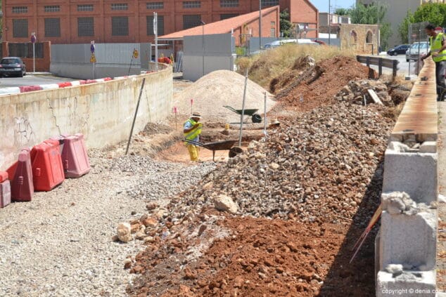 trabajos de mejora de la linea 9 del tram en denia