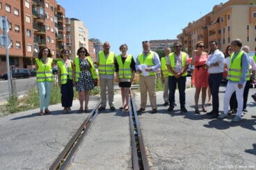 Visita a las obras de mejora de la línea 9 del TRAM en Dénia