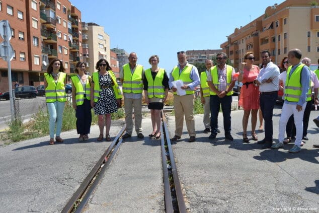 visita a las obras de mejora de la linea 9 del tram en denia