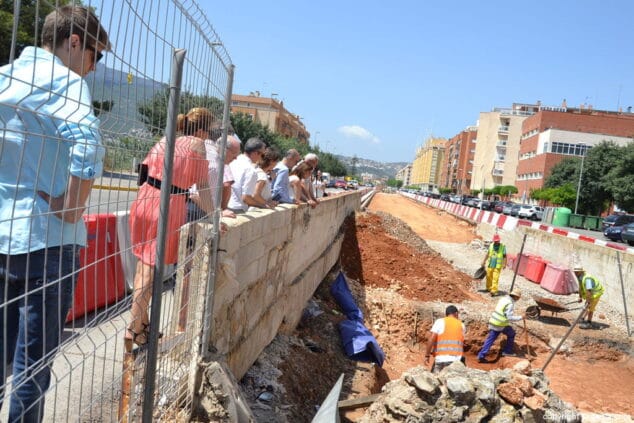 visita a los trabajos de mejora de la linea 9 del tram en denia