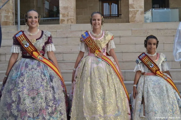 01 acto del dia del fallero denia 2017 falleras mayores de denia con la fallera mayor infantil de valencia